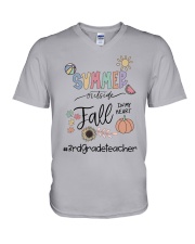 3RD GRADE TEACHER V-Neck T-Shirt tile