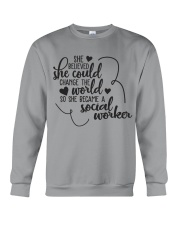 SHE BECAME A SOCIAL WORKER Crewneck Sweatshirt thumbnail
