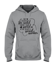 SHE BECAME A SOCIAL WORKER Hooded Sweatshirt thumbnail