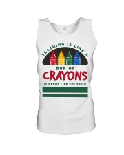 TEACHING IS LIKE A BOX OF CRAYONS Unisex Tank tile