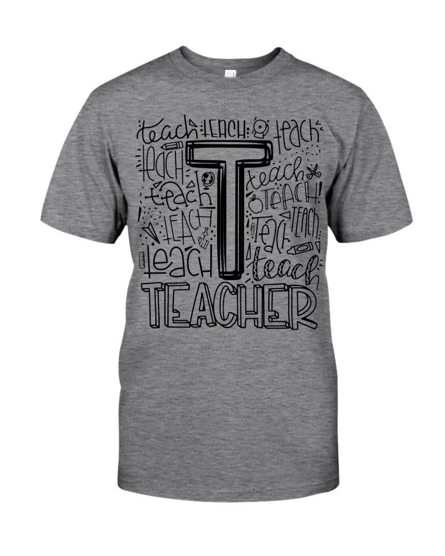 TEACHER TYPOGRAPHY DESIGN Classic T-Shirt
