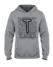 TEACHER TYPOGRAPHY DESIGN Hooded Sweatshirt thumbnail