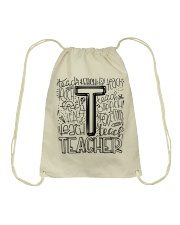 TEACHER TYPOGRAPHY DESIGN Drawstring Bag thumbnail