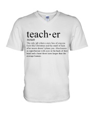 TEACHER DEFINITION V-Neck T-Shirt thumbnail