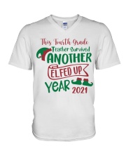 4th Grade Teacher V-Neck T-Shirt tile