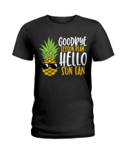 GOODBYE LESSON PLAN - HELLO SUN TAN Ladies T-Shirt tile