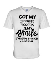 SPED Teacher V-Neck T-Shirt tile