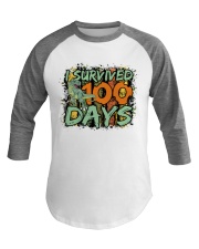 I Survived 100 Days Baseball Tee tile