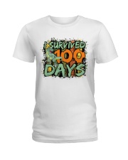 I Survived 100 Days Ladies T-Shirt tile