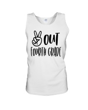 PEACE OUT 4TH GRADE Unisex Tank tile