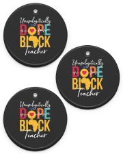 Unapologically Dope Black Teacher Circle Ornament (Porcelain) tile