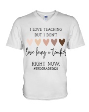3RD GRADE V-Neck T-Shirt tile