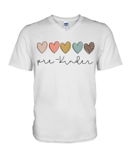 PRE-K TEACHER V-Neck T-Shirt tile