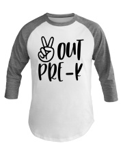 PEACE OUT PRE-K Baseball Tee tile