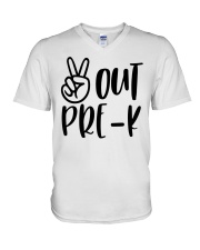 PEACE OUT PRE-K V-Neck T-Shirt tile
