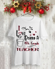 4TH GRADE TEACHER Classic T-Shirt lifestyle-holiday-crewneck-front-2