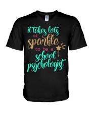SCHOOL PSYCHOLOGIST SPARKLE V-Neck T-Shirt thumbnail