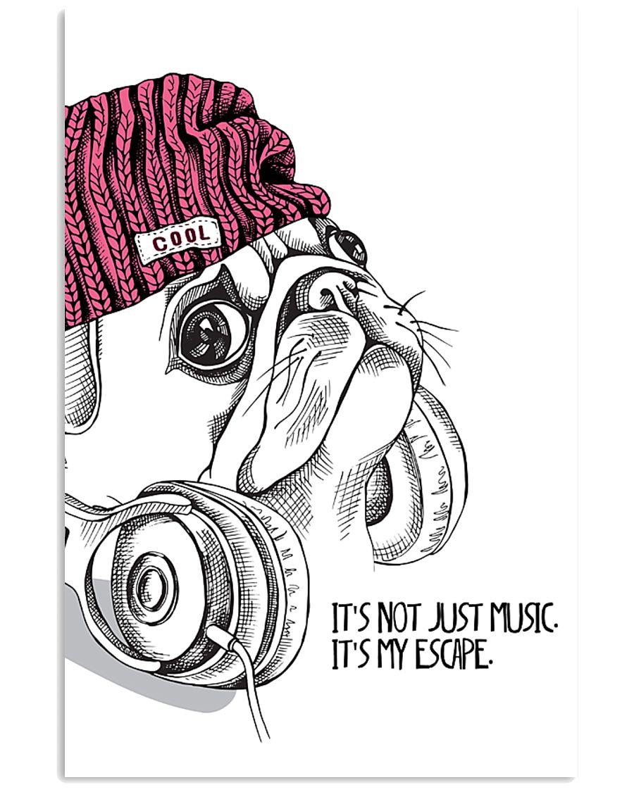 Hipster Pug 11x17 Poster