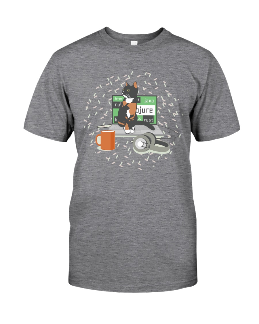 Laptop Cat 123 Classic T-Shirt
