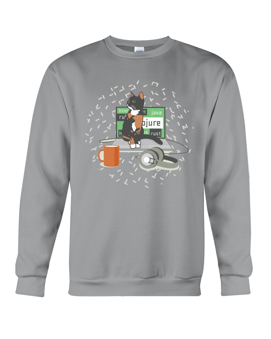Laptop Cat 123 Crewneck Sweatshirt