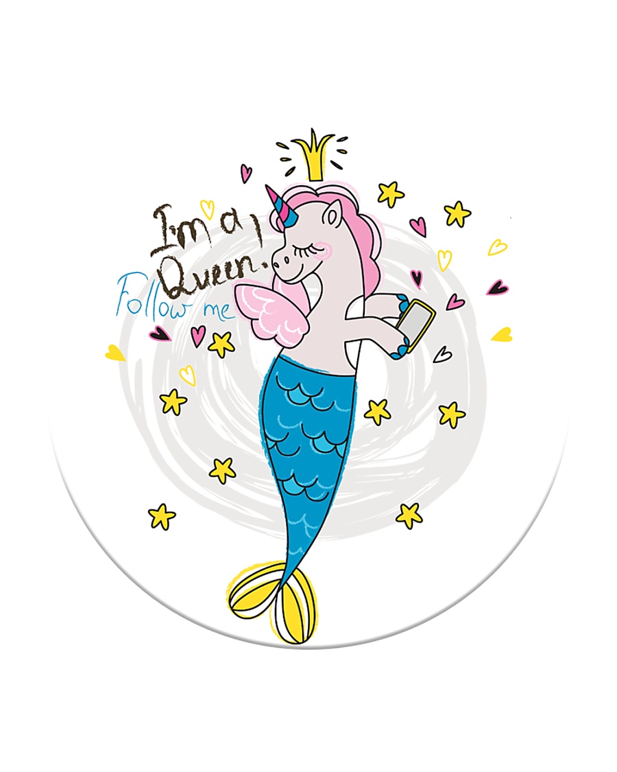 Queen Mermaid Circle Coaster