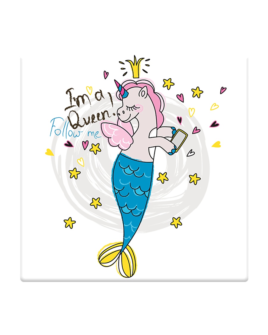 Queen Mermaid Square Coaster