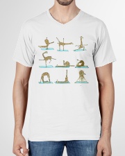 GIRAFFE YOGA VECTOR STYLE V-Neck T-Shirt garment-vneck-tshirt-front-01