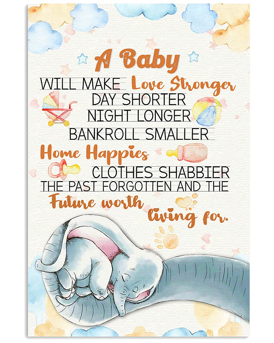 Elephant - A baby we make love poster 16x24 Poster