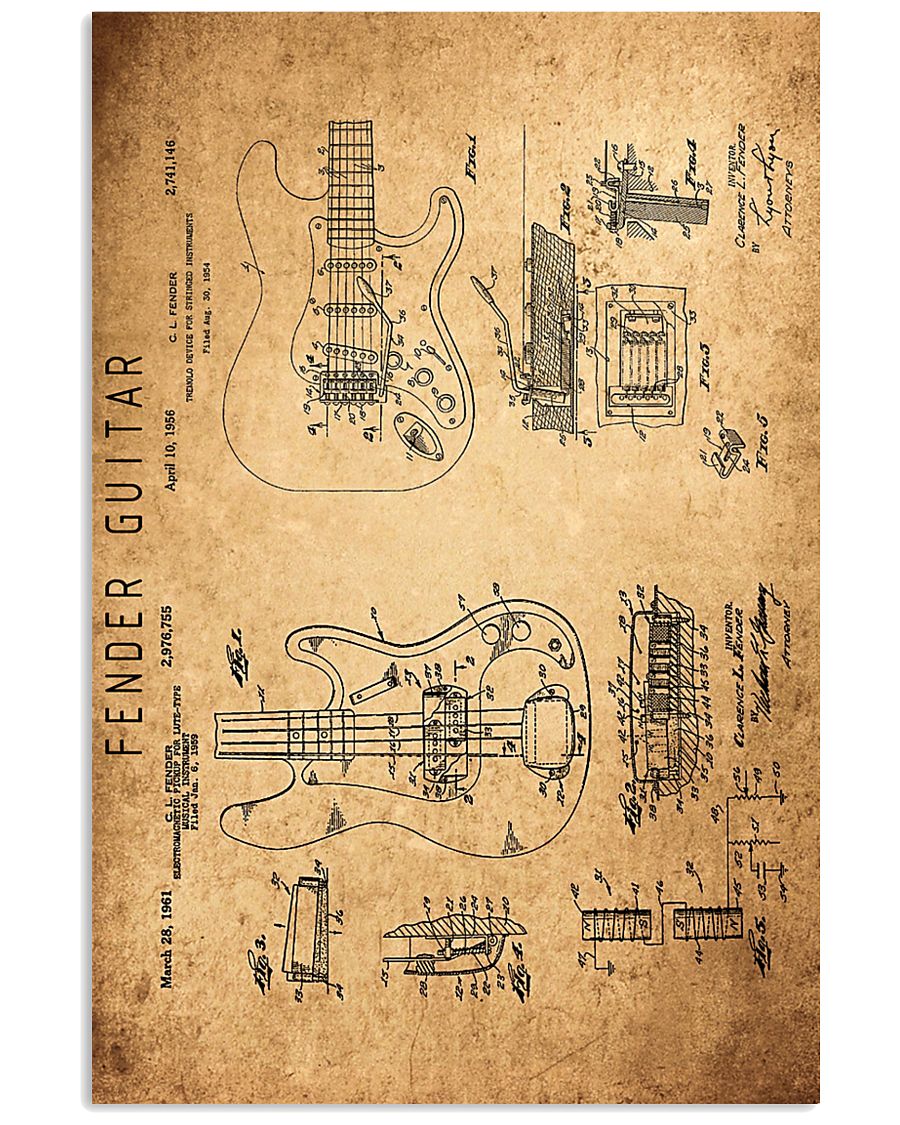 Fender Guitar 16x24 Poster