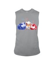 Guinea pig american flag t-shirt Sleeveless Tee tile