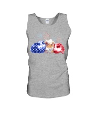 Guinea pig american flag t-shirt Unisex Tank tile