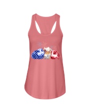 Guinea pig american flag t-shirt Ladies Flowy Tank tile