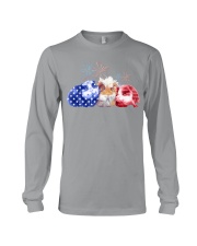 Guinea pig american flag t-shirt Long Sleeve Tee tile