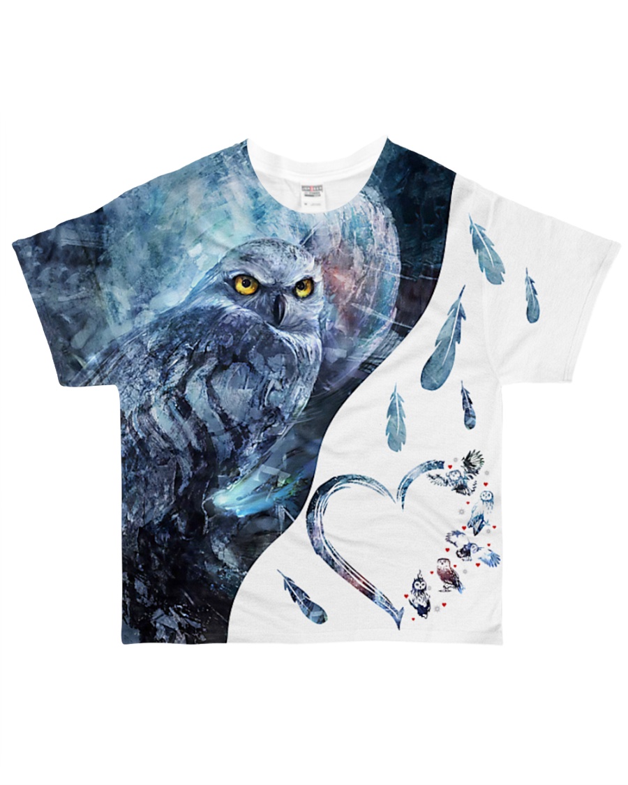 OWL HEART All-over T-Shirt