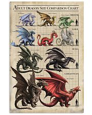 ADULT DRAGON SIZE COMPARISON CHART 16x24 Poster front