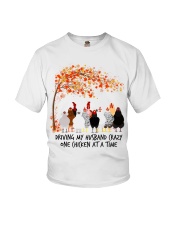 chicken tree autumn Youth T-Shirt tile