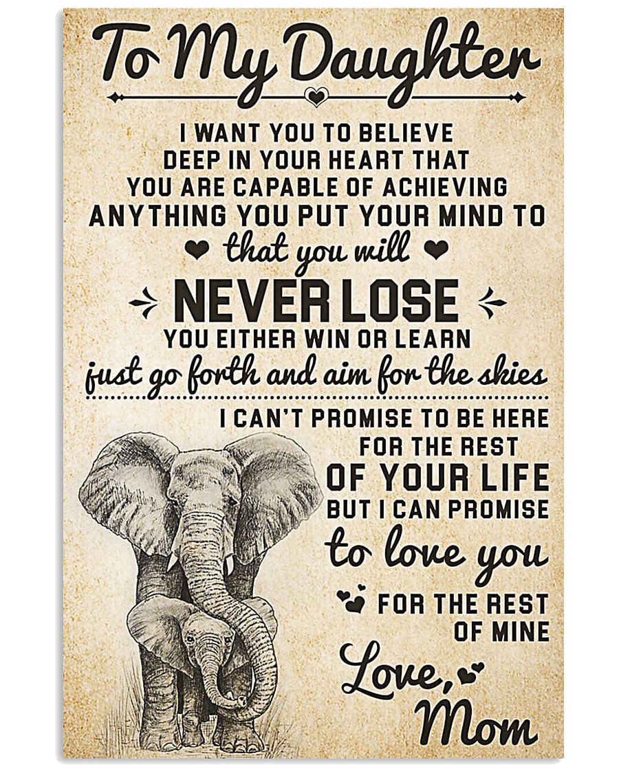 TO MY DAUGHTER 16x24 Poster