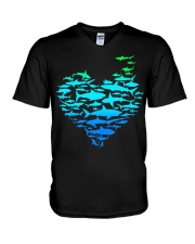 SHARK GADIENT STYLE V-Neck T-Shirt thumbnail