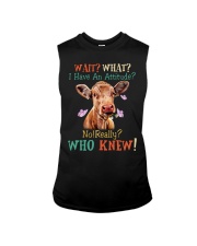 cow funny who knew Sleeveless Tee tile