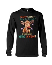 cow funny who knew Long Sleeve Tee tile