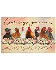 God says you are Chicken 17x11 Poster front