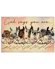 God says you are Llama 17x11 Poster front