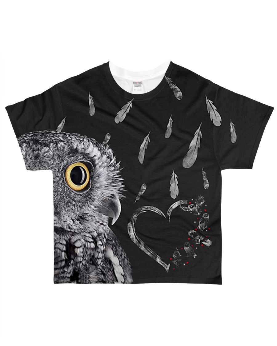 OWL HEART All-over T-Shirt