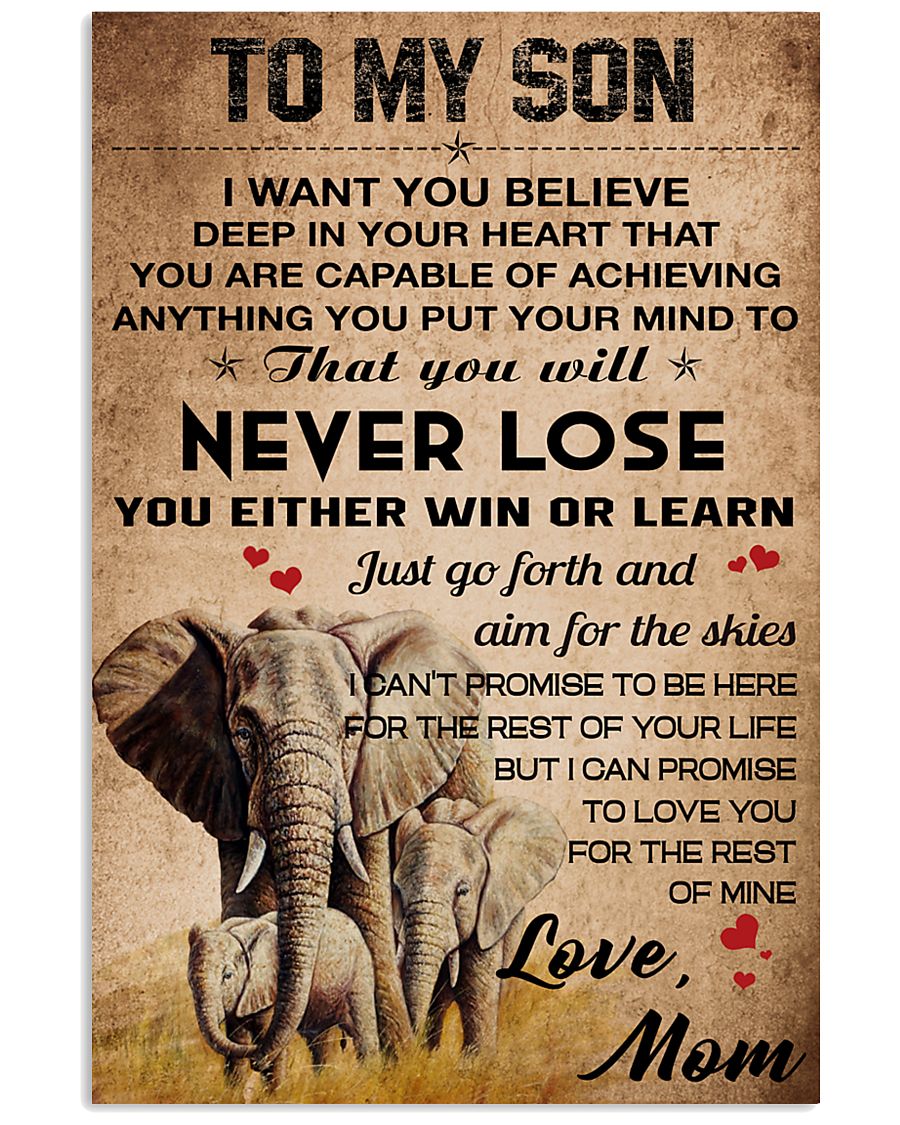 TO MY SON 16x24 Poster