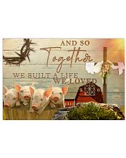 PIG CROSS AND FARM PAINT STYLE 17x11 Poster front