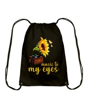 MUSIC TO MY EYES Drawstring Bag tile