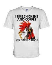 chicken foot V-Neck T-Shirt tile