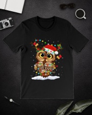 owl merry christmas style Classic T-Shirt lifestyle-mens-crewneck-front-16