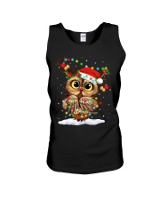 owl merry christmas style Unisex Tank tile