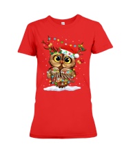 owl merry christmas style Premium Fit Ladies Tee tile